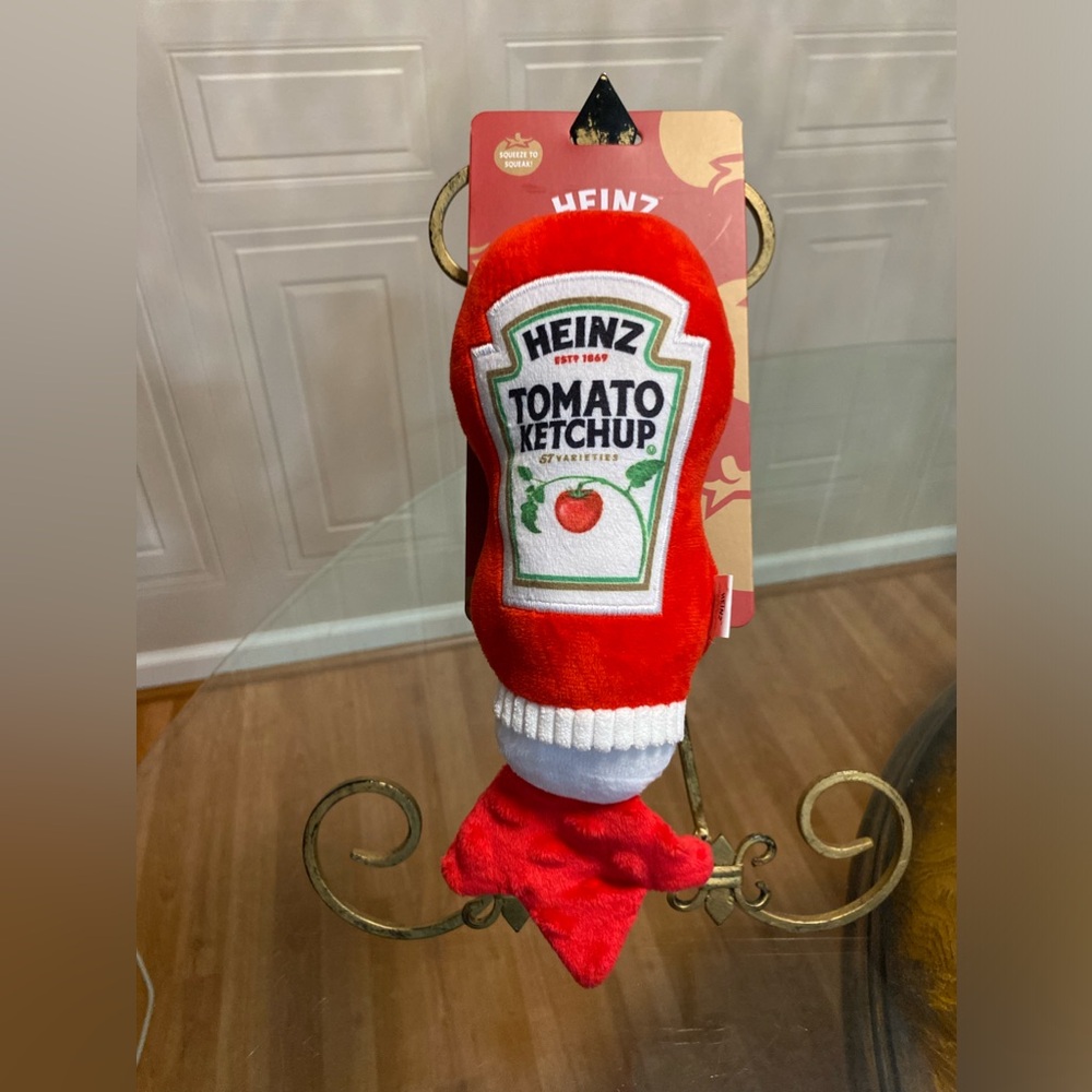 Brand Heinz Plush Doy Toy Clinker & Squeaker 10”